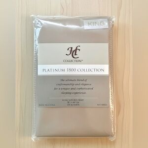 King Size Bed Skirt HC Platinum 1800 Collection Microfiber Taupe NWT